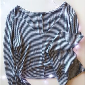 Charlotte Russe striped crop top
